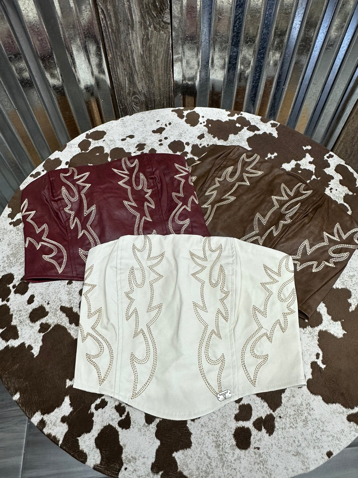 Boot Stitched Leather corset