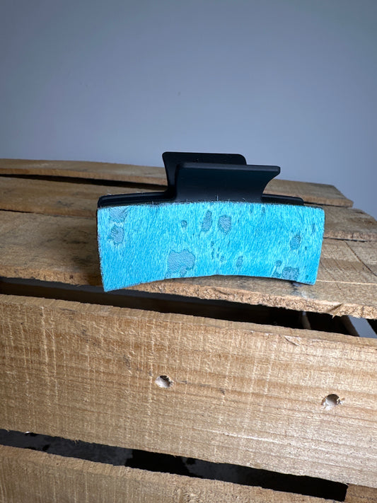 Turquoise cow hair