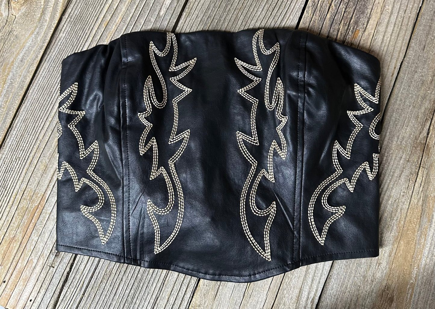 Boot Stitched Leather corset