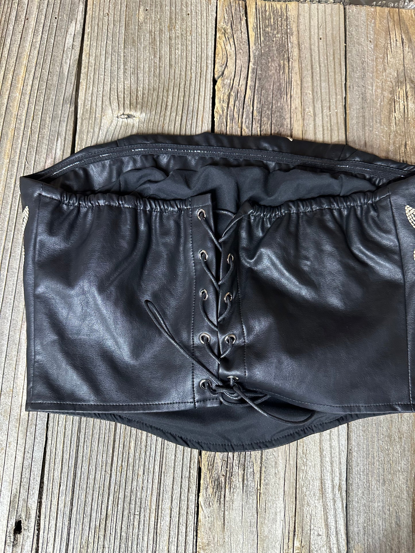 Boot Stitched Leather corset